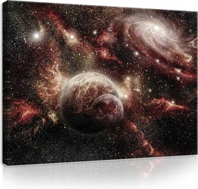 Vászonkép falikép piros barna kozmosz 100 x 75