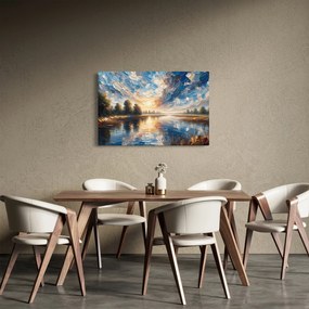 Kép - Napfestmény a víz felett (90x60 cm)