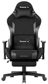 Gamer szék Force lábtartóval fekete