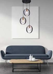 Globo 15346-3 Függeszték fém fekete. Ø:392, H:1500, exkl. 3xE27 60W 230V