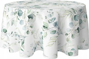 Abrosz Kerek Dekorációs Asztalra 150 CM Foltálló Kör Levél Minta 073