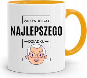 Sárga Bögre Nagypapának Boldog Születésnapot fényképes nyomattal