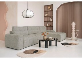 Világosbarna kinyitható tárolóhelyes moduláris sarokkanapé (jobb oldali) Lulu – Miuform