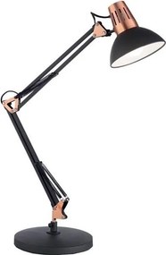 Ideal Lux - Asztali lámpa WALLY 1xE27/42W/230V fekete/rézszínű