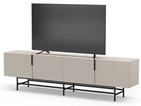 Krémszínű TV-állvány 200x54,5 cm Eldia – Marckeric