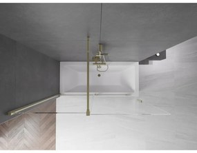 Mexen Velar, 2 szárnyas eltolható kádparaván 160 x 150 cm, 8mm átlátszó üveg, arany fényes profil, 896-160-000-01-50