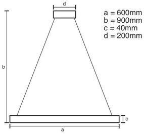 LED állítható fényerejű lámpa kábelre LED/42W/230V 3000-6500K + DO