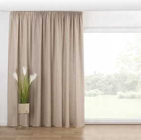 Függöny ráncoló szalaggal 1 db 130x260cm bézs