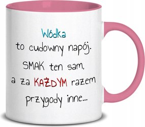 Fehér Bögre 330ml Rózsaszín Ajándék Vodka Csodálatos Ital MIX Minták