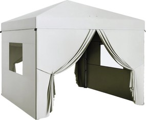 Outsunny Pop-Up Összecsukható 3x3m Kerti Sátor 4 Oldalfallal, 2 Hálós Ablakkal, Állítható Magassággal, Vízálló, UV Ellenálló, Szállító Táskával a Kemp