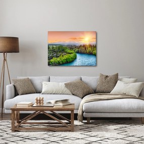 Kép - Erdei hegyvidéki táj (70x50 cm)