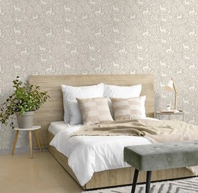 Holden Decor Imaginarium 3 Deer Woods taupe állatos papír tapéta – 14161