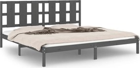 vidaXL szürke tömör fenyőfa ágykeret 200 x 200 cm