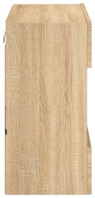 sonoma tölgy színű fali TV-szekrény LED-del 58,5x30x60,5 cm