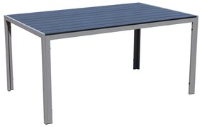 Fargo kerti asztalkészlet, téglalap - 4 üléses, fekete / szürke