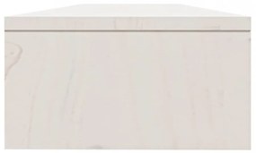 fehér tömör fenyőfa monitorállvány 100 x 24 x 13 cm