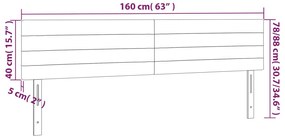 tópszínű szövet LED-es fejtámla 160x5x78/88 cm