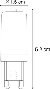 5 darabos G9 LED izzókészlet átlátszó 3,5W 480 lm 3000K