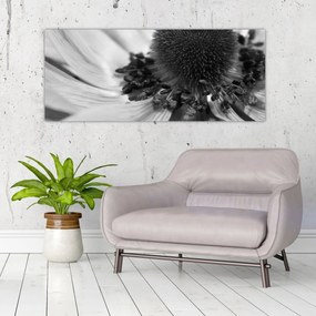 Kép - Virág fekete-fehérben (120x50 cm)