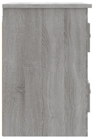 2 db szürke sonoma falra szerelhető éjjeliszekrény 41,5x36x53cm