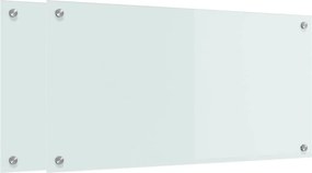 vidaXL Konyhai splashback 2 pcs Fehér 80 x 40 cm edzett üveg