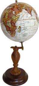 Retro Dekorációs Földgömb Fa Alapon