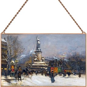 Eugène Galien-Laloue - Place de la République üvegkép, falikép