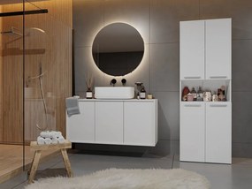 Drohmo 2K DK fürdőszoba szekrény, 60x174x30 cm, fehér