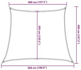 narancssárga trapéz alakú HDPE napvitorla 160 g/m² 4/5x4 m