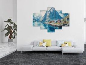 Kép - Norvég falu (150x105 cm)