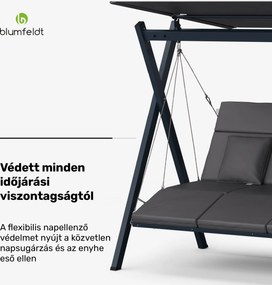 Blumfeldt FlexiSwing, hollywoodi hinta, 4 üléses, állítható háttámla, napellenző, időjárásálló