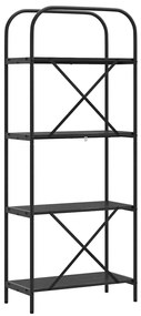 Könyvespolc Musta tammi 60 x 30 x 146 cm Faanyag