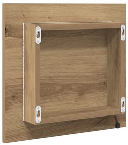 LED Fürdőszobai Tükör Művész Tölgy 40x8.5x37 cm Műgyanta fa