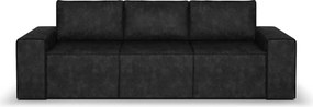 TED háromszemélyes kinyitható kanapé Fekete