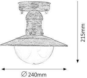 Rabalux 8739 - Kültéri lámpa OSLO 1xE27/60W