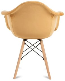 KÉSZLET 2x Étkezőszék NEREA 80x60,5 cm sárga/bükkfa