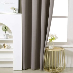 Szürke-barna OXFORD függöny 140x250 cm Felfüggesztés: Hullámos sínszalag