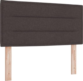 vidaXL LED ágytámla LED -es lámpákkal Sötét Barna 100 cm Poliészter