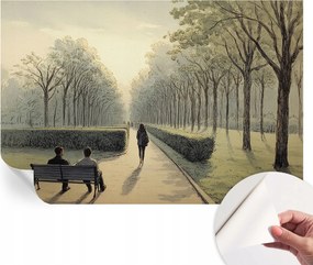 Öntapadós Dekoratív Fotótapéta Hálószobába Park nyugalom 104x70 cm