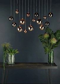 DAR LIGHTING AUR6264 AURELIA Többágú Függesztett Lámpa Fekete Króm, Réz G4 IP20