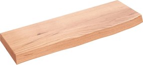 vidaXL világosbarna kezelt tömör tölgyfa fali polc 60x20x4 cm