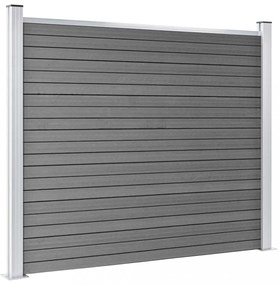 vidaXL szürke WPC kerítéspanel 180 x 146 cm