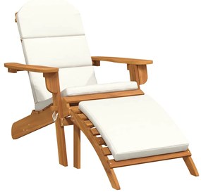 vidaXL tömör akácfa kerti adirondack szék lábtartóval