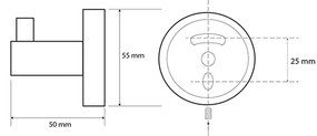 Sapho XR205W X-Round White horog, fehér