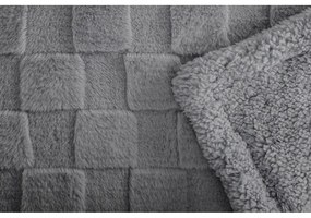 Szürke mikroplüss takaró 150x200 cm Rava – Tiseco Home Studio