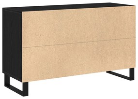 Oldalaszekrény Fekete Tölgy 100x36x60 cm Mérnöki Fa