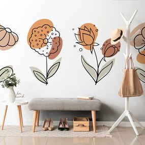 Öntapadó tapéta minimalista virágok