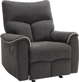 Relax fotel, sötétszürke/világosszürke, NADER