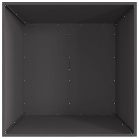 Tűzrakóhely Négyzet Fekete 80x80x40 cm Acél