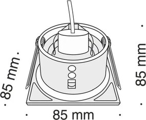 Maytoni ZOOM DL033-2-01B Beépíthető spotlámpa 1x50W/GU10 IP65
